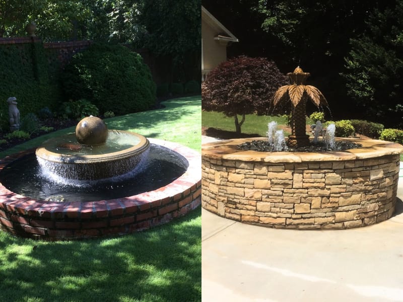 Natural stone estate fountain